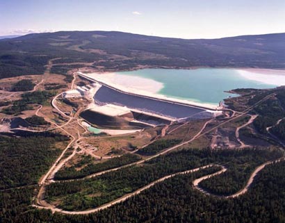 L-L embankment at Highland Valley Copper Mine, Canada